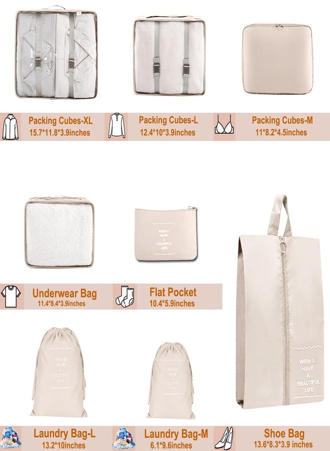 YEEYAA Packing Cubes for Travel - 8 Set Luggage Organizer Bags for Family, Mesh Breathable Travel Packing Cubes for Suitcases Durable Travel Essentials Bags Set - Image 3